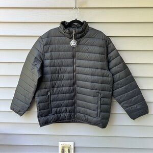 Swiss Tech Windbreaker Packable Puffer Jacket Black Men's Size L